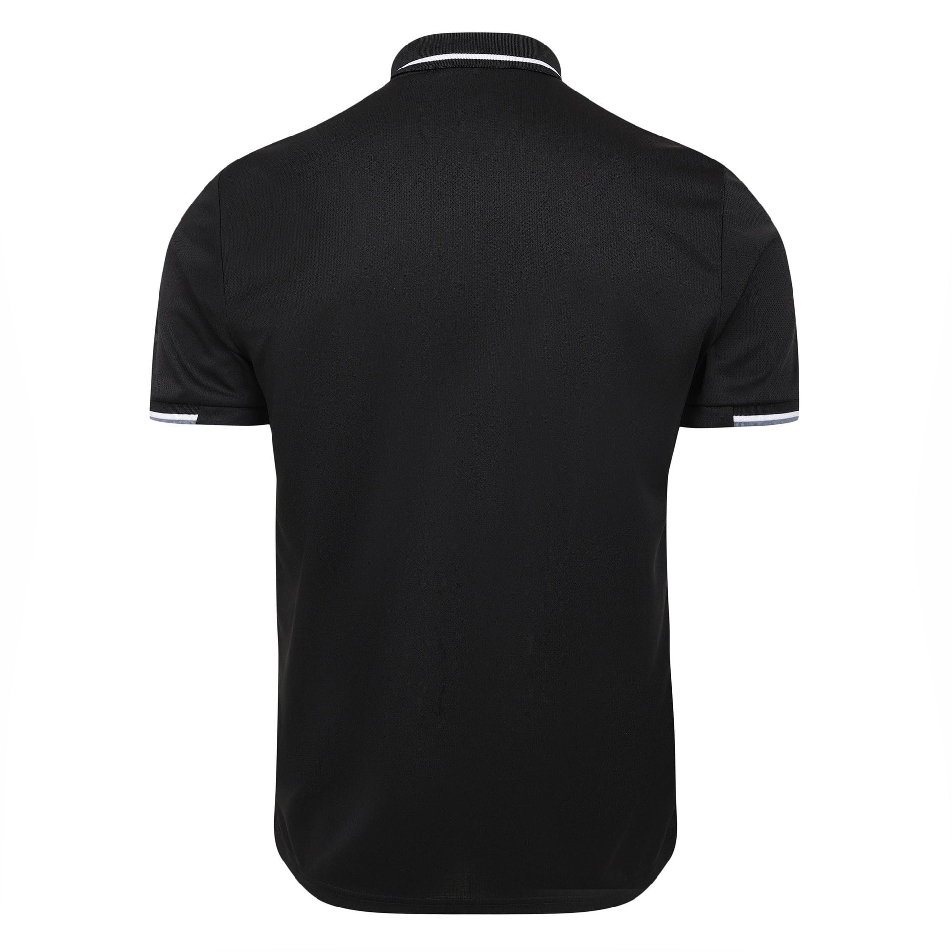 Black - Back - Umbro Mens Tipped Golf Polo Shirt