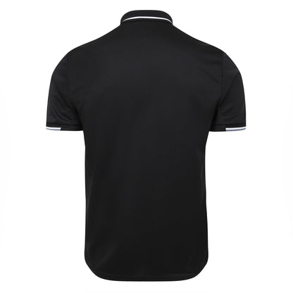 Black - Back - Umbro Mens Tipped Golf Polo Shirt