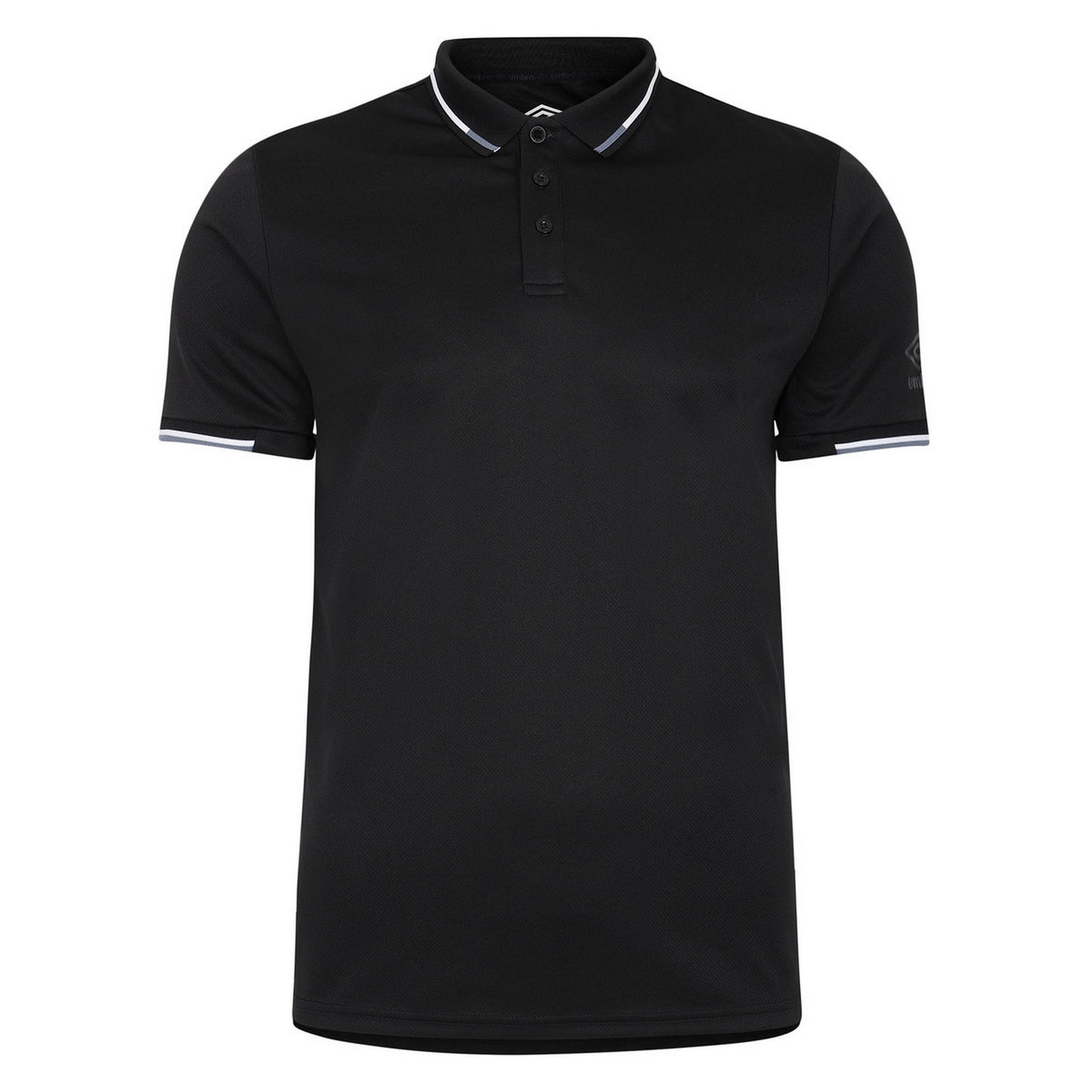 Black - Front - Umbro Mens Tipped Golf Polo Shirt