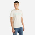 White Sand - Front - Umbro Mens Linear Logo T-Shirt