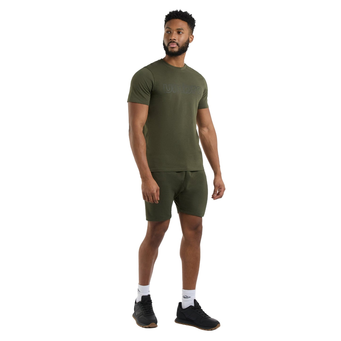 Dark Olive - Lifestyle - Umbro Mens Linear Logo T-Shirt