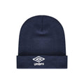 Navy - Front - Umbro Childrens-Kids Logo Beanie