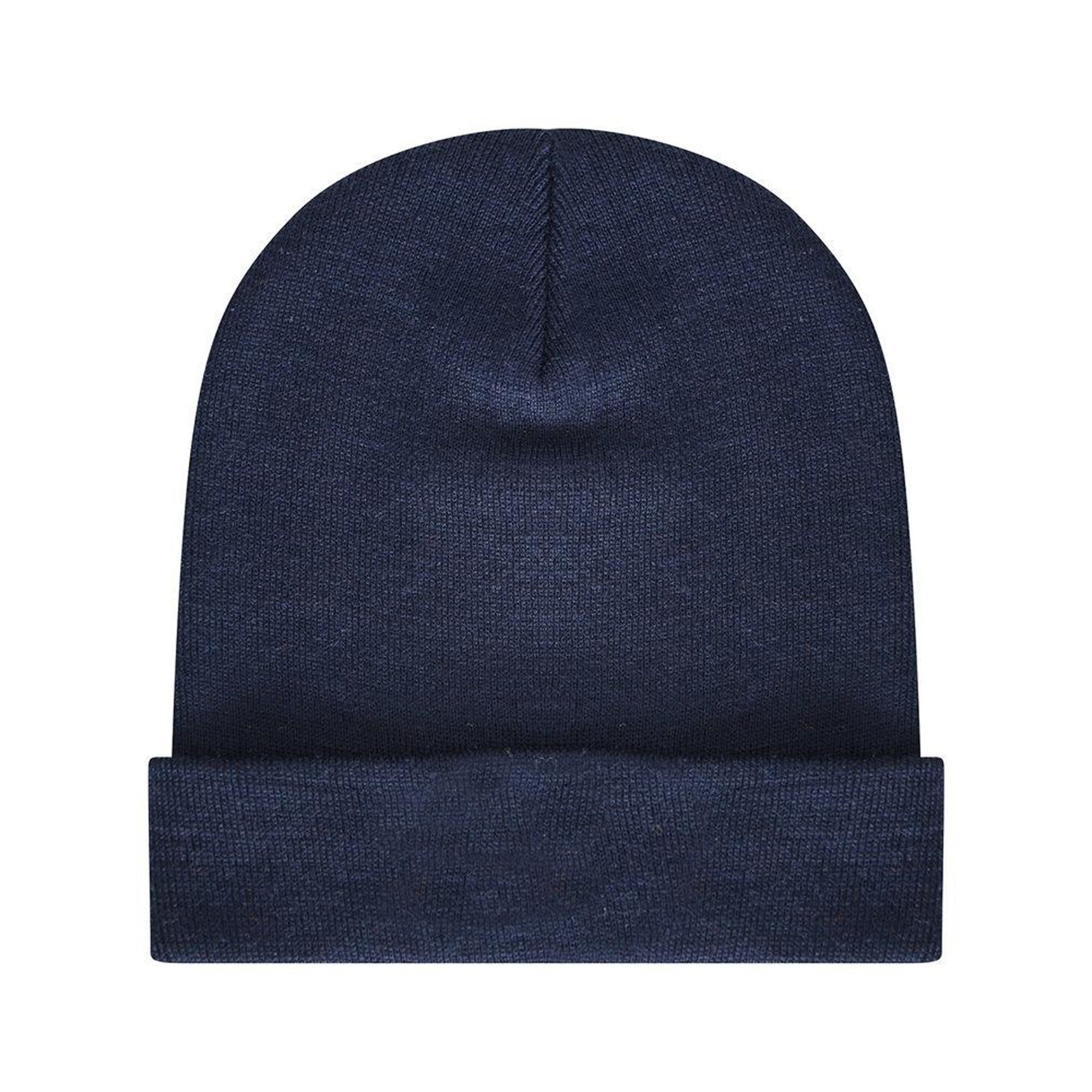 Navy - Back - Umbro Childrens-Kids Logo Beanie