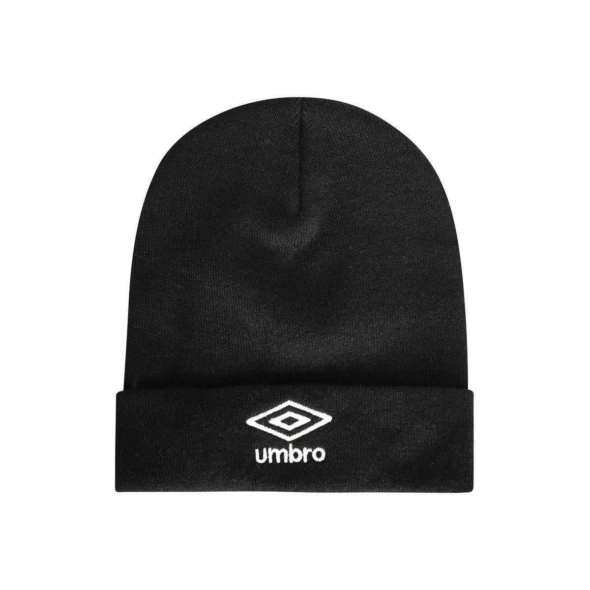 Black - Front - Umbro Childrens-Kids Logo Beanie