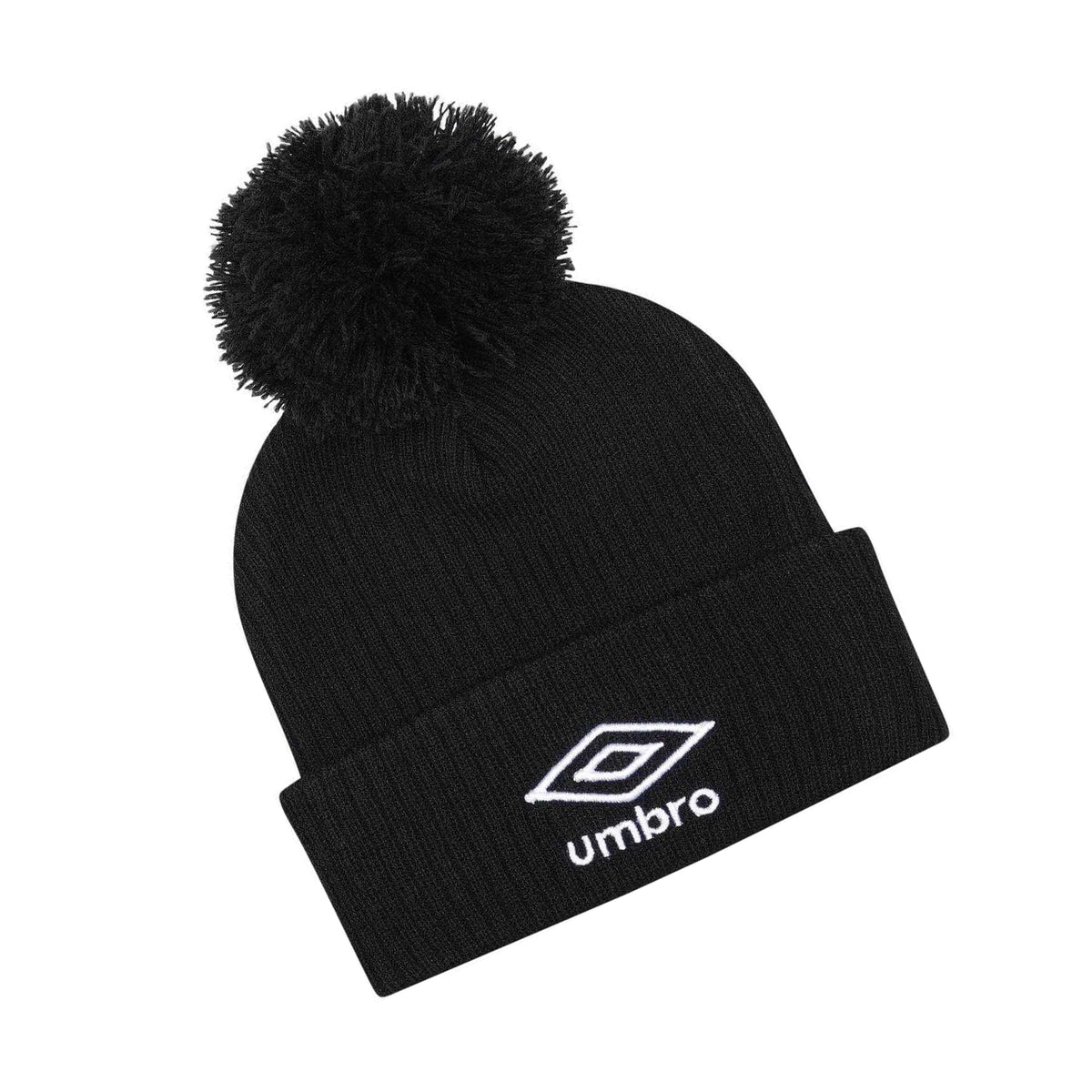 Black - Side - Umbro Childrens-Kids Bobble Beanie
