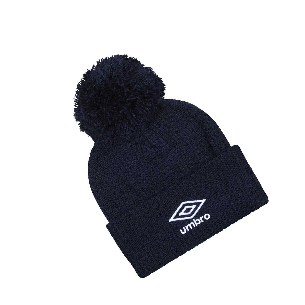 Navy - Side - Umbro Childrens-Kids Bobble Beanie