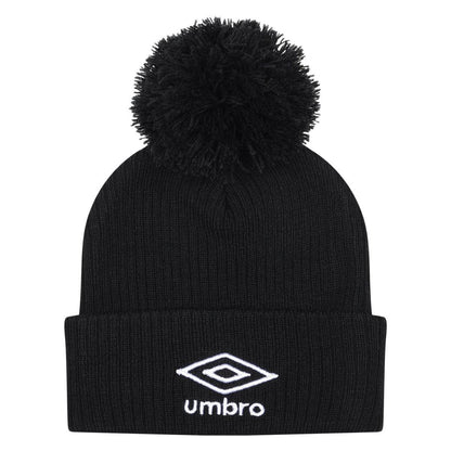 Black - Front - Umbro Childrens-Kids Bobble Beanie