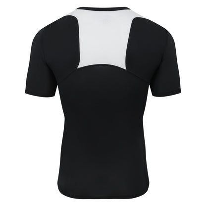 Black - Back - Umbro Mens Elite V Neck Base Layer Top
