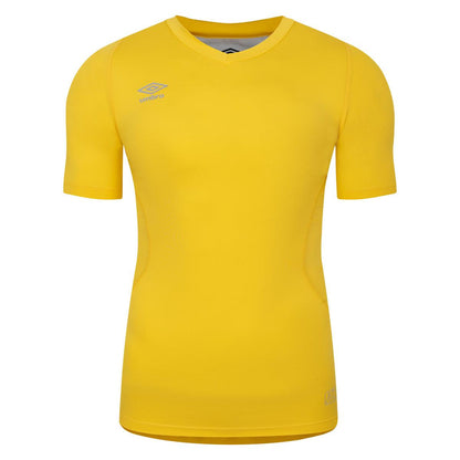 Yellow - Front - Umbro Mens Elite V Neck Base Layer Top