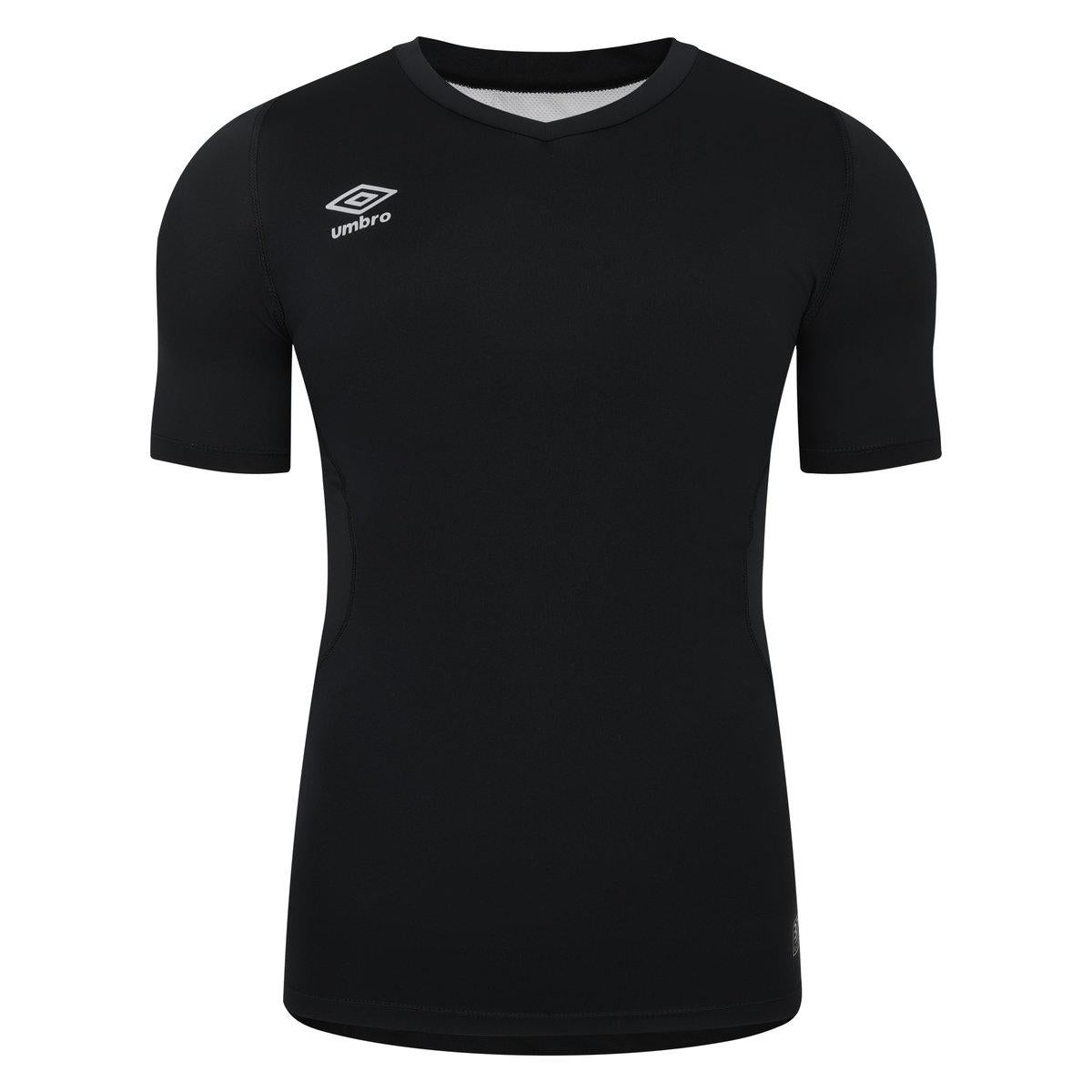 Black - Front - Umbro Mens Elite V Neck Base Layer Top