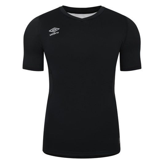 Black - Front - Umbro Mens Elite V Neck Base Layer Top