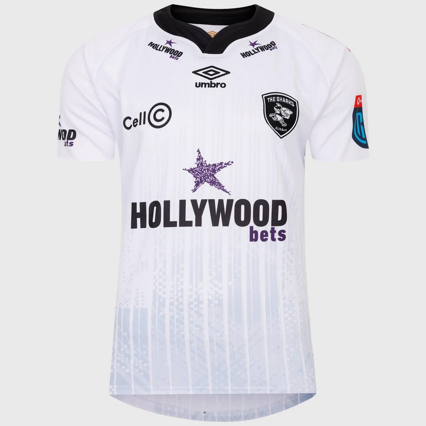 White - Front - Umbro Mens 23-24 Sharks Replica Away Jersey
