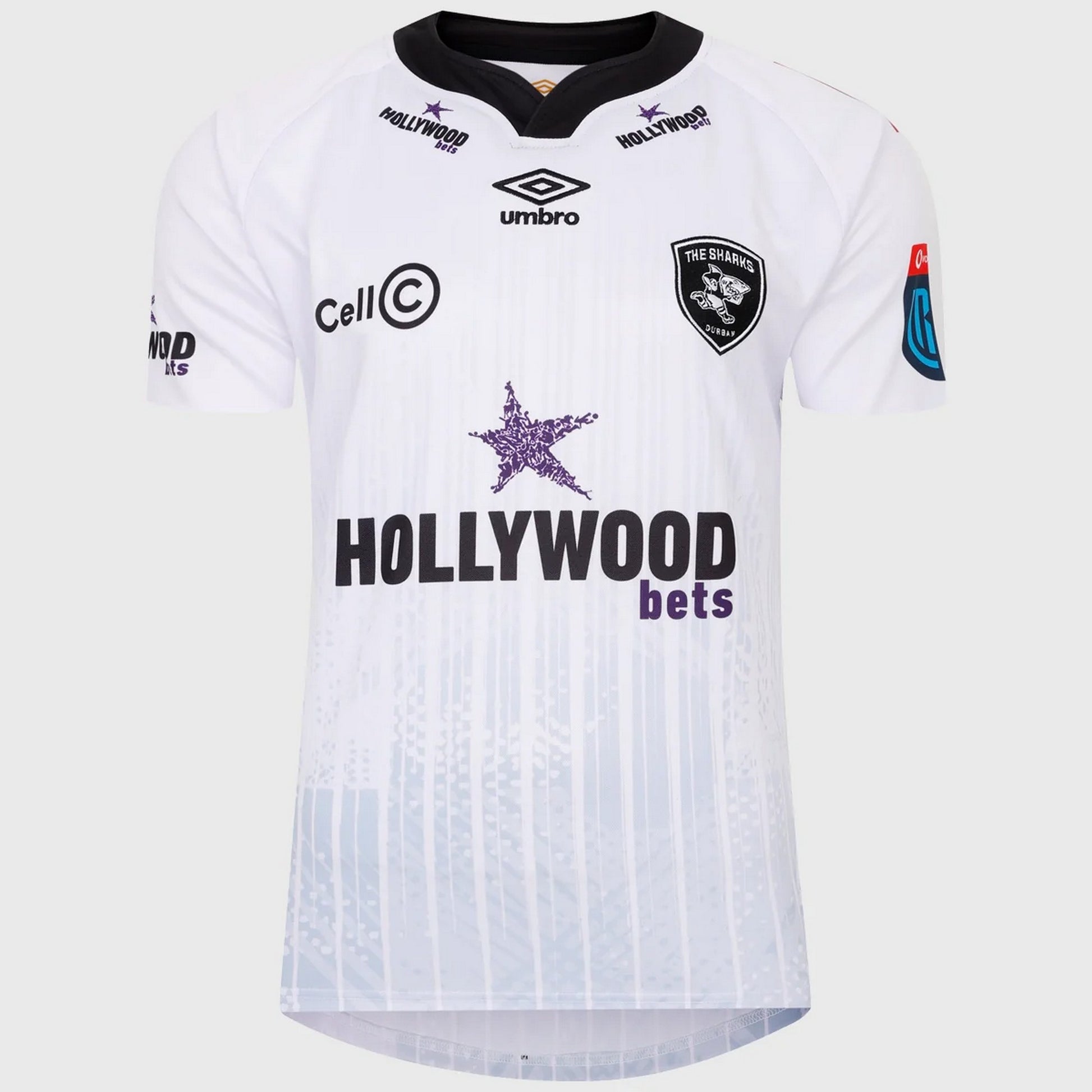 White - Front - Umbro Mens 23-24 Sharks Replica Away Jersey