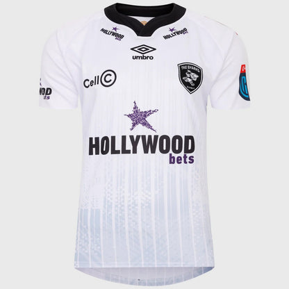 White - Front - Umbro Mens 23-24 Sharks Replica Away Jersey