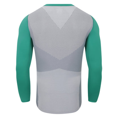 Golf Green-Grey - Back - Umbro Mens Pro Long-Sleeved Base Layer Top