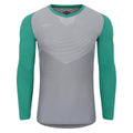 Golf Green-Grey - Front - Umbro Mens Pro Long-Sleeved Base Layer Top