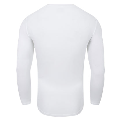 White - Back - Umbro Mens Pro Long-Sleeved Base Layer Top