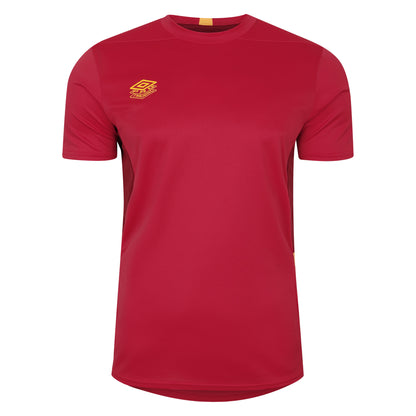 Teaberry-Deep Claret-Orange Pop - Front - Umbro Mens Premier Training Jersey