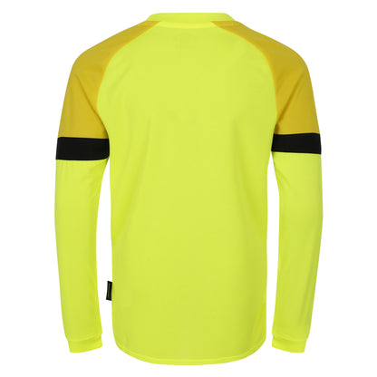 Safety Yellow-Empire Yellow-Black - Back - Umbro Childrens-Kids Long-Sleeved Goalkeeper Jersey