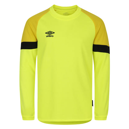 Safety Yellow-Empire Yellow-Black - Front - Umbro Childrens-Kids Long-Sleeved Goalkeeper Jersey