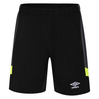 Black-Safety Yellow - Front - Umbro Childrens-Kids Logo Goalkeeper Shorts