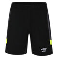 Black-Safety Yellow - Front - Umbro Childrens-Kids Logo Goalkeeper Shorts
