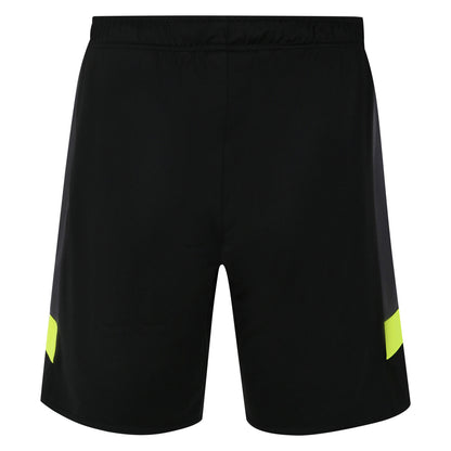 Black-Safety Yellow - Back - Umbro Childrens-Kids Logo Goalkeeper Shorts