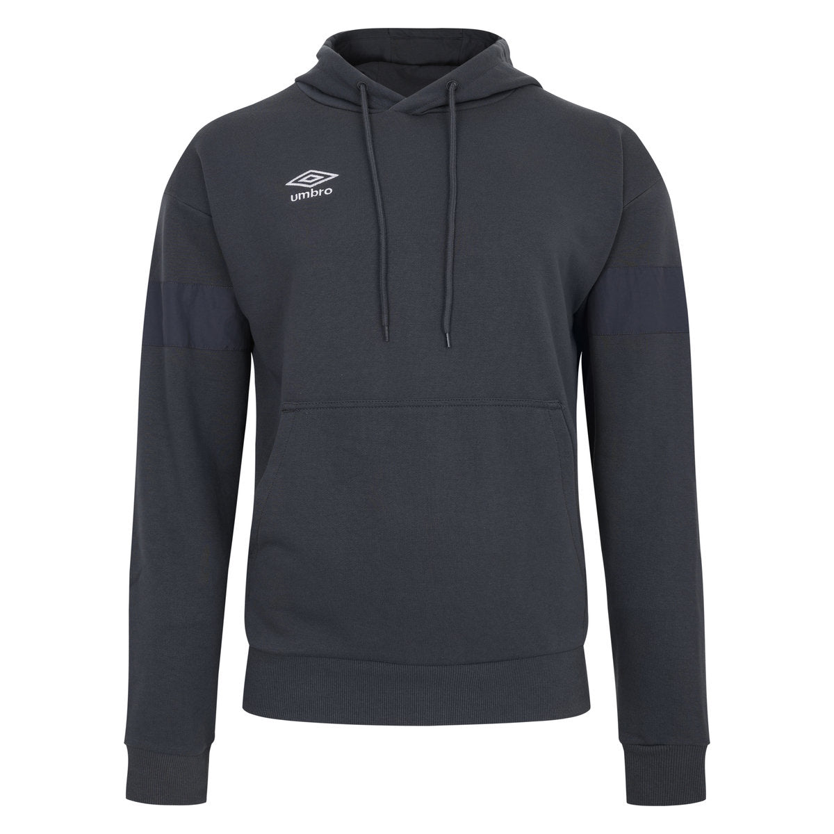 Carbon - Front - Umbro Mens Premier Oh Fleece Hoodie