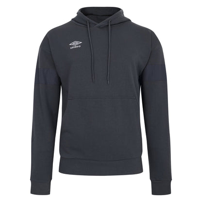 Carbon - Front - Umbro Mens Premier Oh Fleece Hoodie
