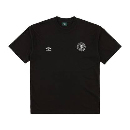 Black - Front - Umbro Mens Slam Jam Logo Regular T-Shirt