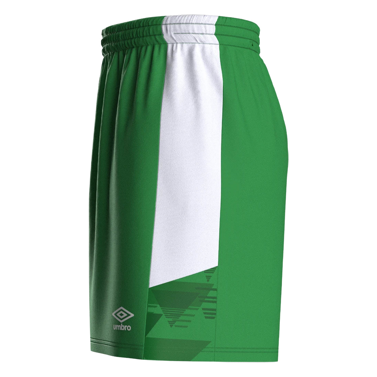 Emerald-White - Side - Umbro Childrens-Kids Vier Shorts