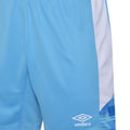 Sky Blue-White - Side - Umbro Childrens-Kids Vier Shorts