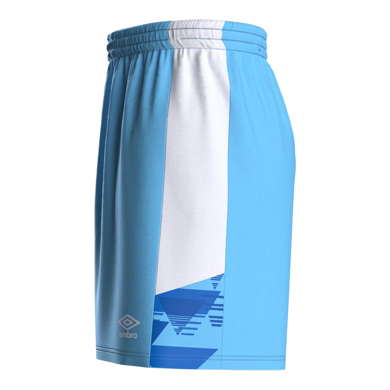 Sky Blue-White - Side - Umbro Childrens-Kids Vier Shorts