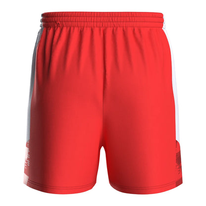 Vermillion-White - Back - Umbro Childrens-Kids Vier Shorts