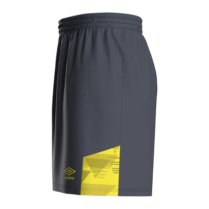 Carbon-Blazing Yellow - Side - Umbro Childrens-Kids Vier Shorts