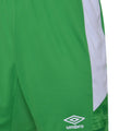 Emerald-White - Side - Umbro Childrens-Kids Vier Shorts