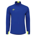 Deep Surf-Blue Depth-Safety Yellow - Front - Umbro Mens Premier Drill Top