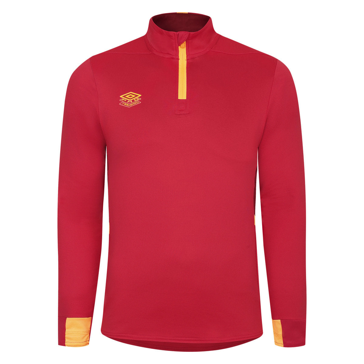 Teaberry-Deep Claret-Orange Pop - Front - Umbro Mens Premier Training Midlayer