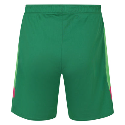 Jolly Green-Pink Glow - Back - Umbro Mens Contrast Trim Goalkeeper Shorts