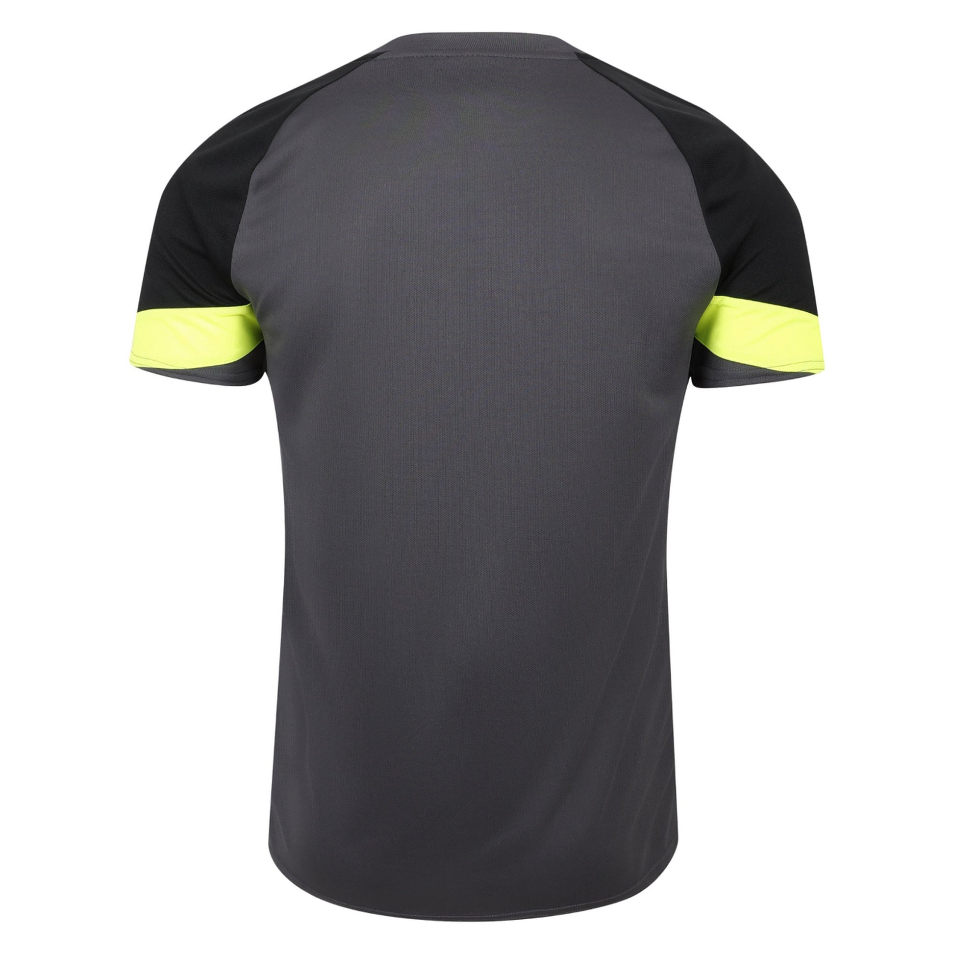 Blackened Pearl-Black-Safety Yellow - Back - Umbro Mens Contrast Sleeves Goalkeeper Jersey