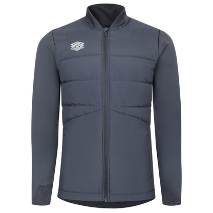 Carbon - Front - Umbro Mens Premier Insulated Jacket