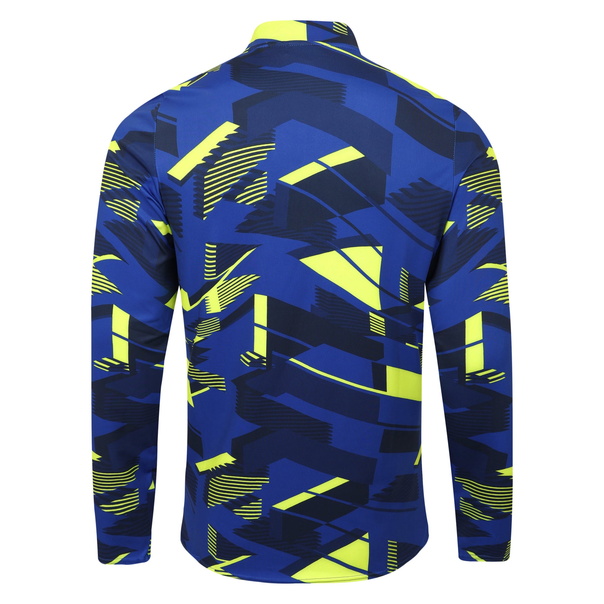 Deep Surf-Blue Depth-Safety Yellow - Back - Umbro Mens Premier Graphic Print Midlayer