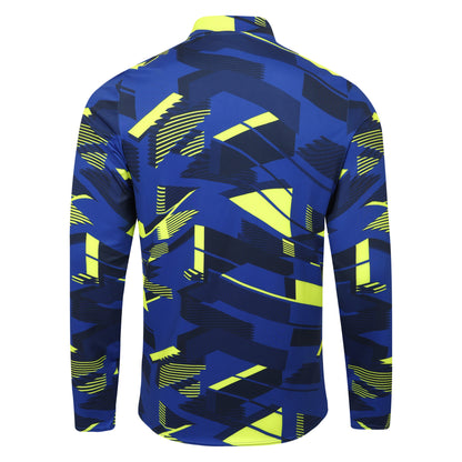 Deep Surf-Blue Depth-Safety Yellow - Back - Umbro Mens Premier Graphic Print Midlayer