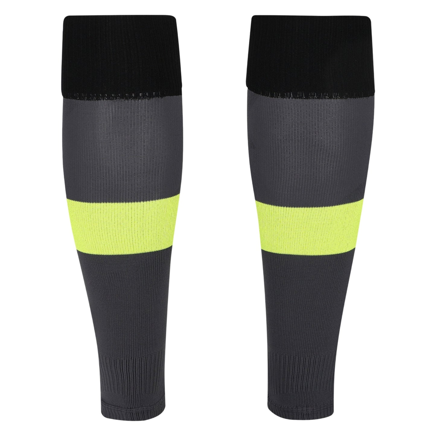 Black-Safety Yellow - Back - Umbro Mens Footless Socks
