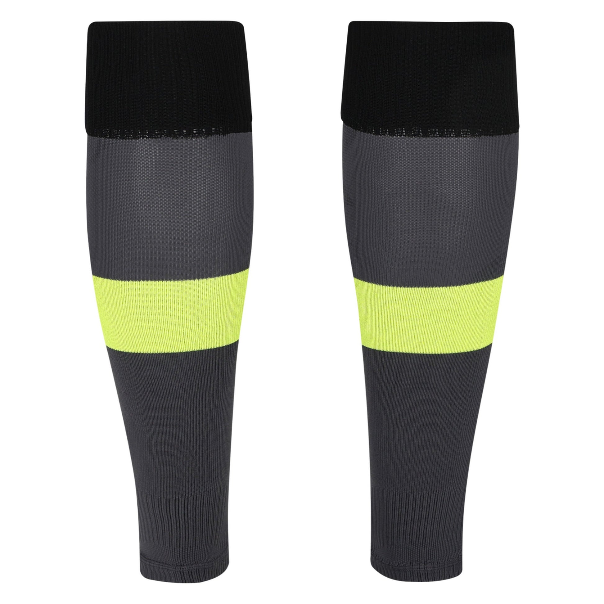Black-Safety Yellow - Back - Umbro Mens Footless Socks