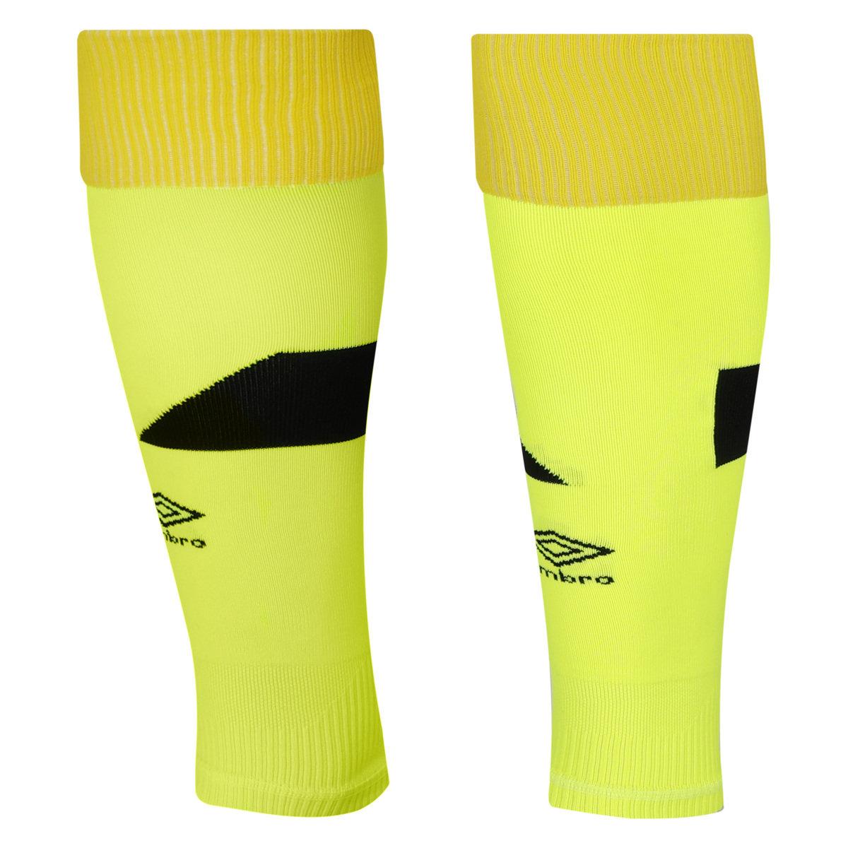 Safety Yellow-Black - Front - Umbro Mens Footless Socks