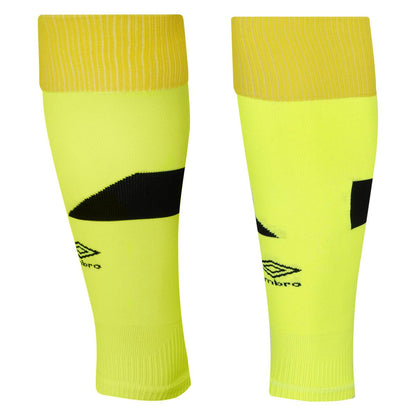 Safety Yellow-Black - Front - Umbro Mens Footless Socks