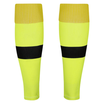 Safety Yellow-Black - Back - Umbro Mens Footless Socks