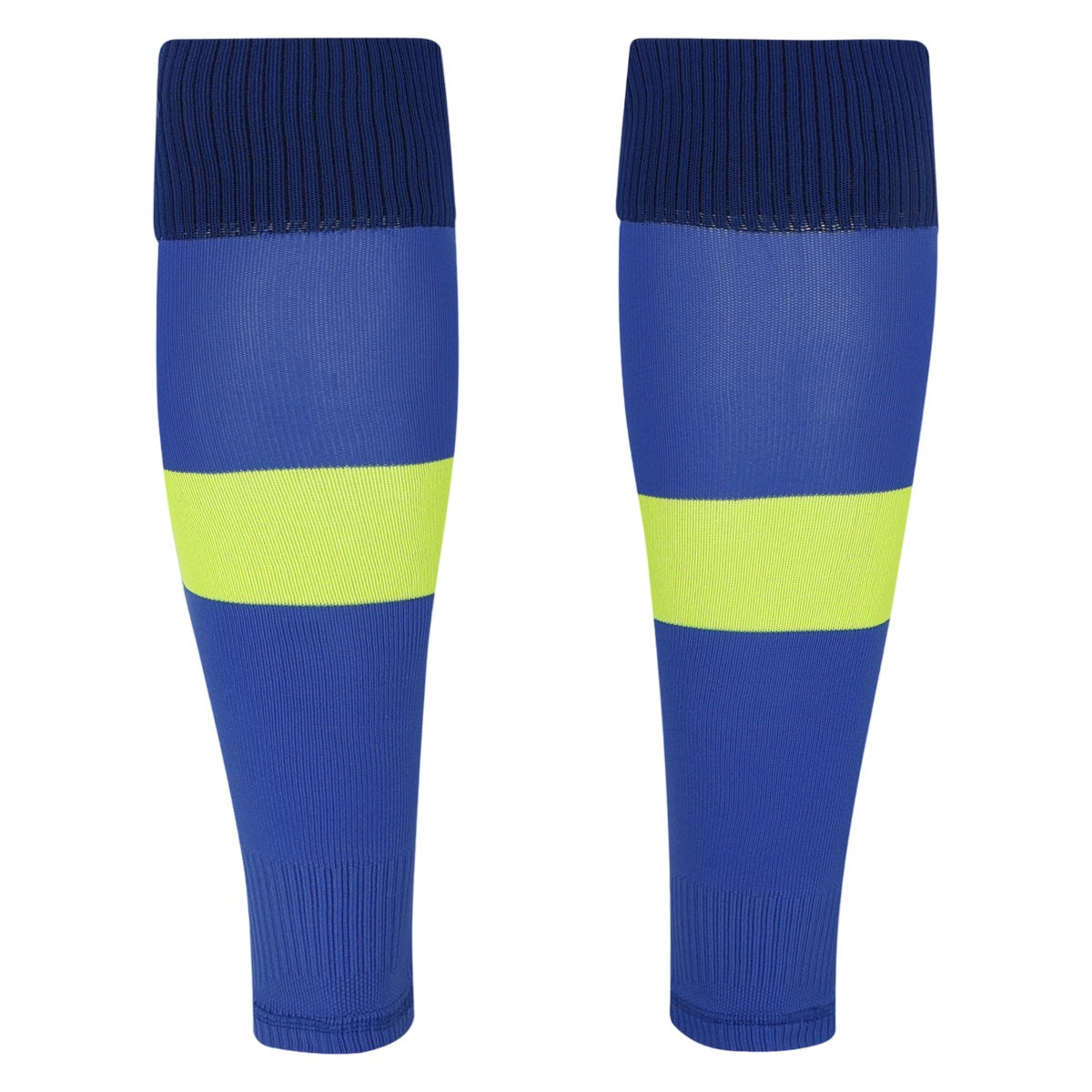 Dazzling Blue-Safety Yellow - Back - Umbro Mens Footless Socks