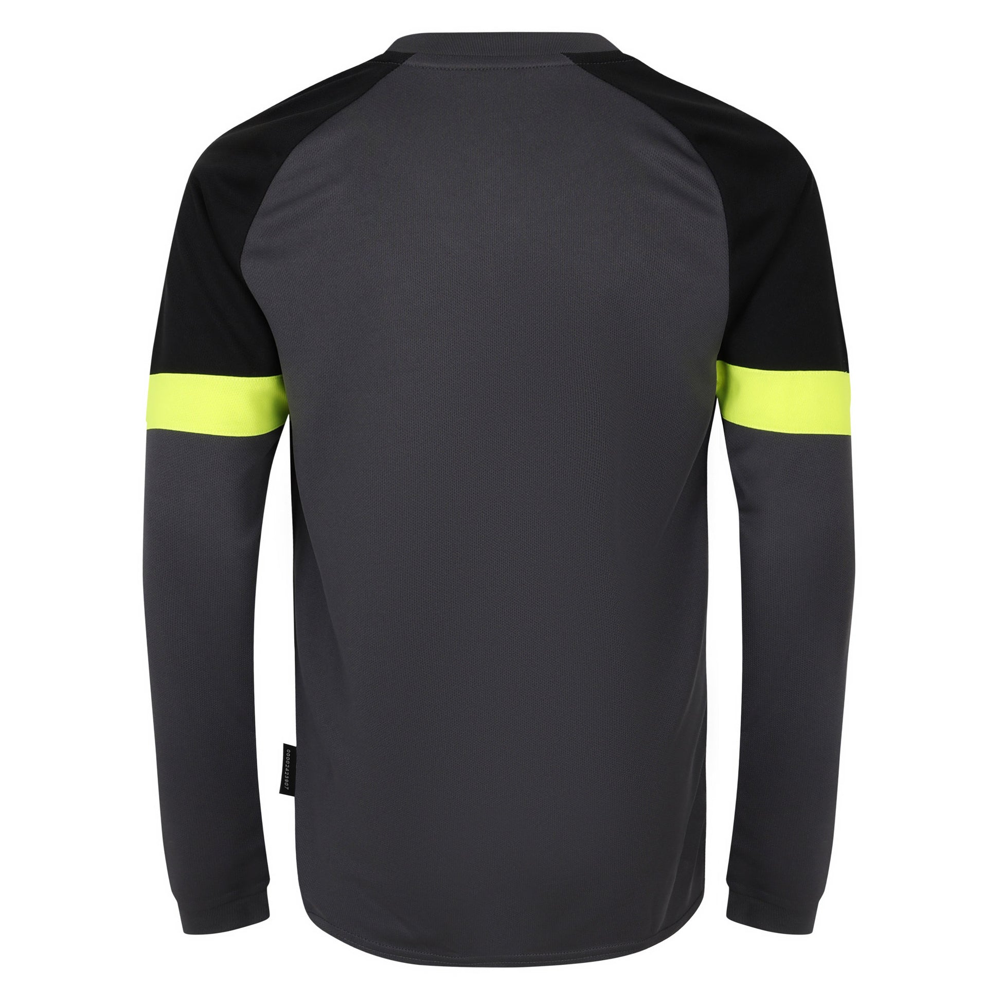 Blackened Pearl-Black-Safety Yellow - Back - Umbro Mens Long-Sleeved Goalkeeper Jersey